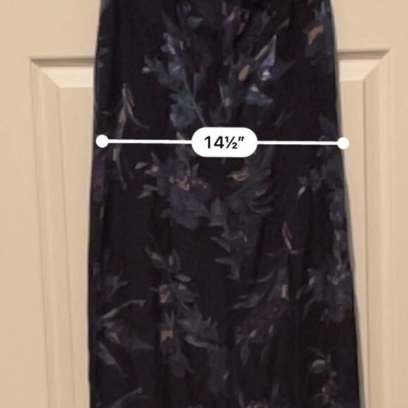 Laura Ashley 1990’s Vintage Maxi Blue Purple Muted Fairycore Floral Dress sz - Picture 8 of 12